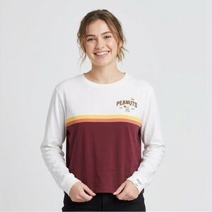Freeze 24-7 Junior's Peanuts Long Sleeve Top